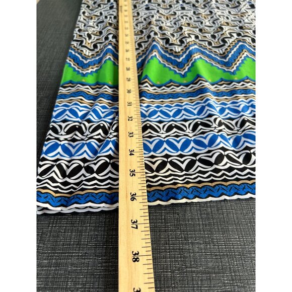 Laundry By Shelli Segal L Tunic Shift Dress Drop Waist Stretch Lined Black Blue - Picture 7 of 9